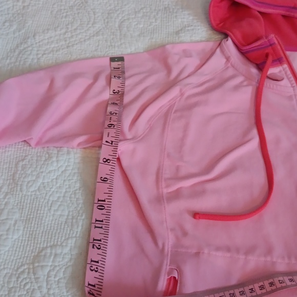 Alo Yoga Pink Full Zip Nylon Hooded Jacket - Picture 7 of 11